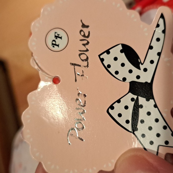 Power Flower Girls Red & White Poka Dotted String Bikini - Picture 9 of 9